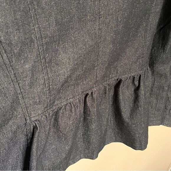 Linea by Louis Dell'Olio Dark Blue Denim Blazer with Button Detail Size Large - Picture 11 of 11